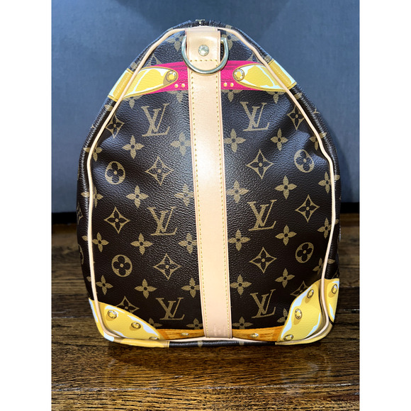 Louis Vuitton Keepall Bandouliere 50 Summer Trunks Monogram Weekend Travel Bag - Picture 5 of 10